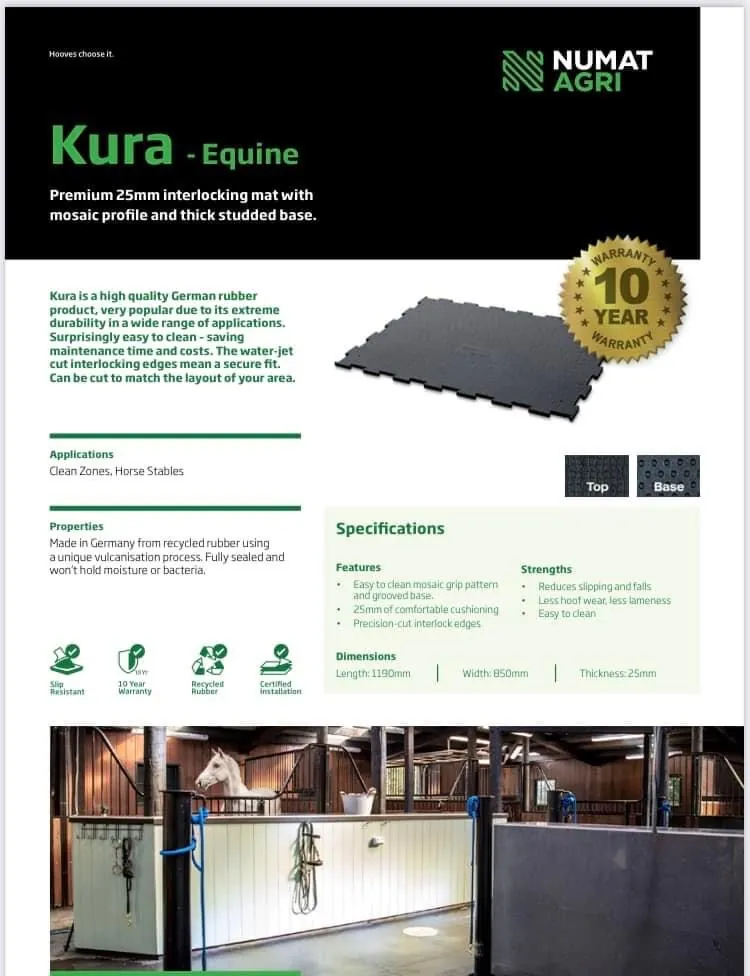 NUMAT Kura equine mat brochure